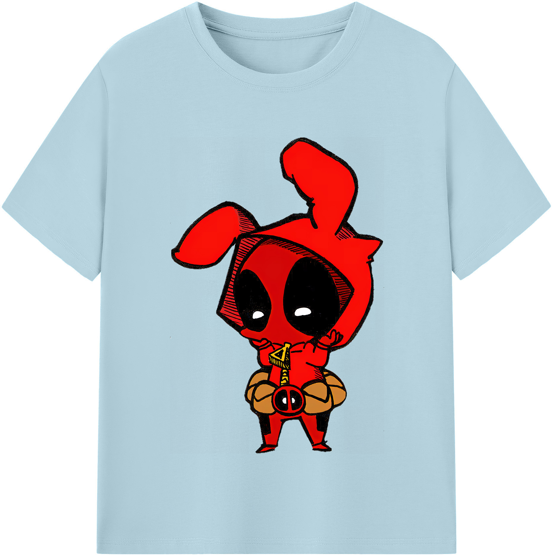 （画像用） Deadpool デッドプール 綿100％半袖Tシャツ（フロントプリント）